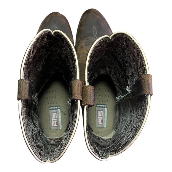 Ariat Western Magnolia Boots Women's Size 9.5 Brown Leather Distressed Preowned - Picture 6 of 7